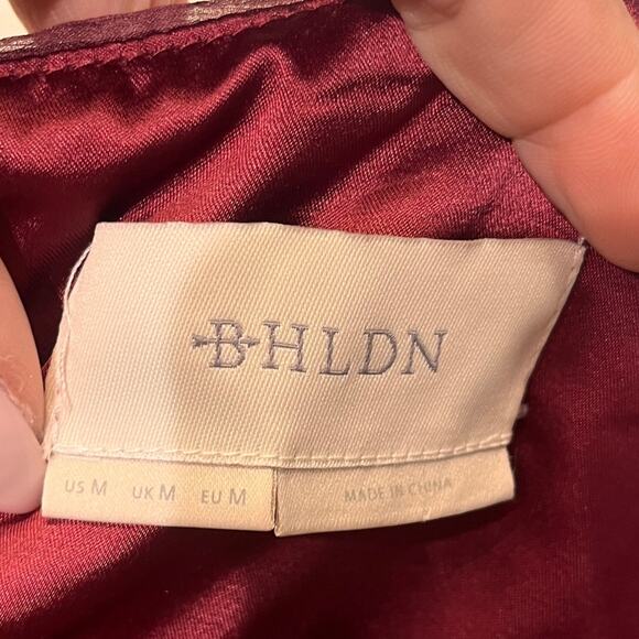 Anthropologie BHLDN Burgundy Brigitte Formal Gown Medium - Picture 6 of 10